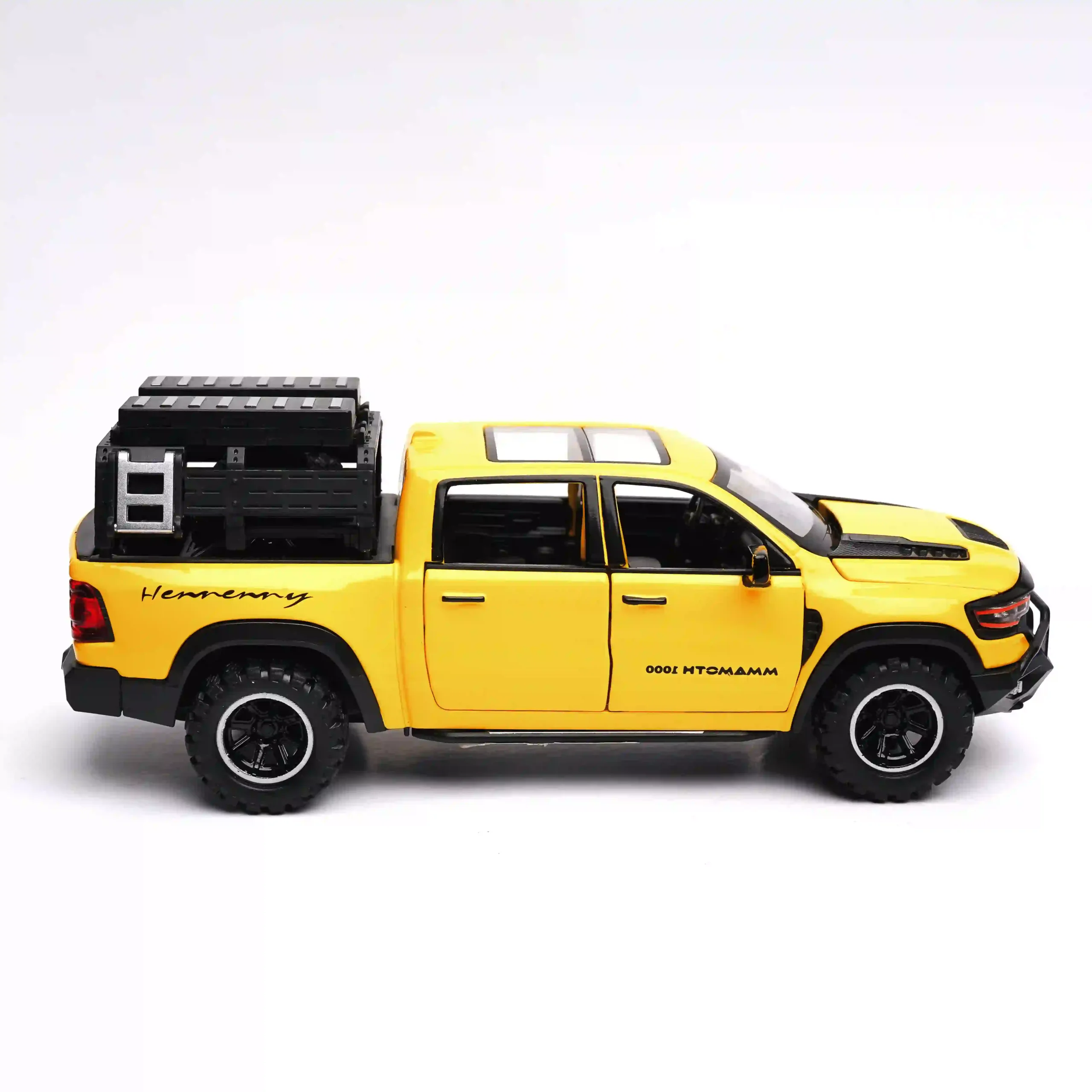 dodge ram mammoth 1000 trx pickup truck | diecast 1.32 yellow dodge ram mammoth 1000 trx pickup truck | diecast 1.32 yellow
