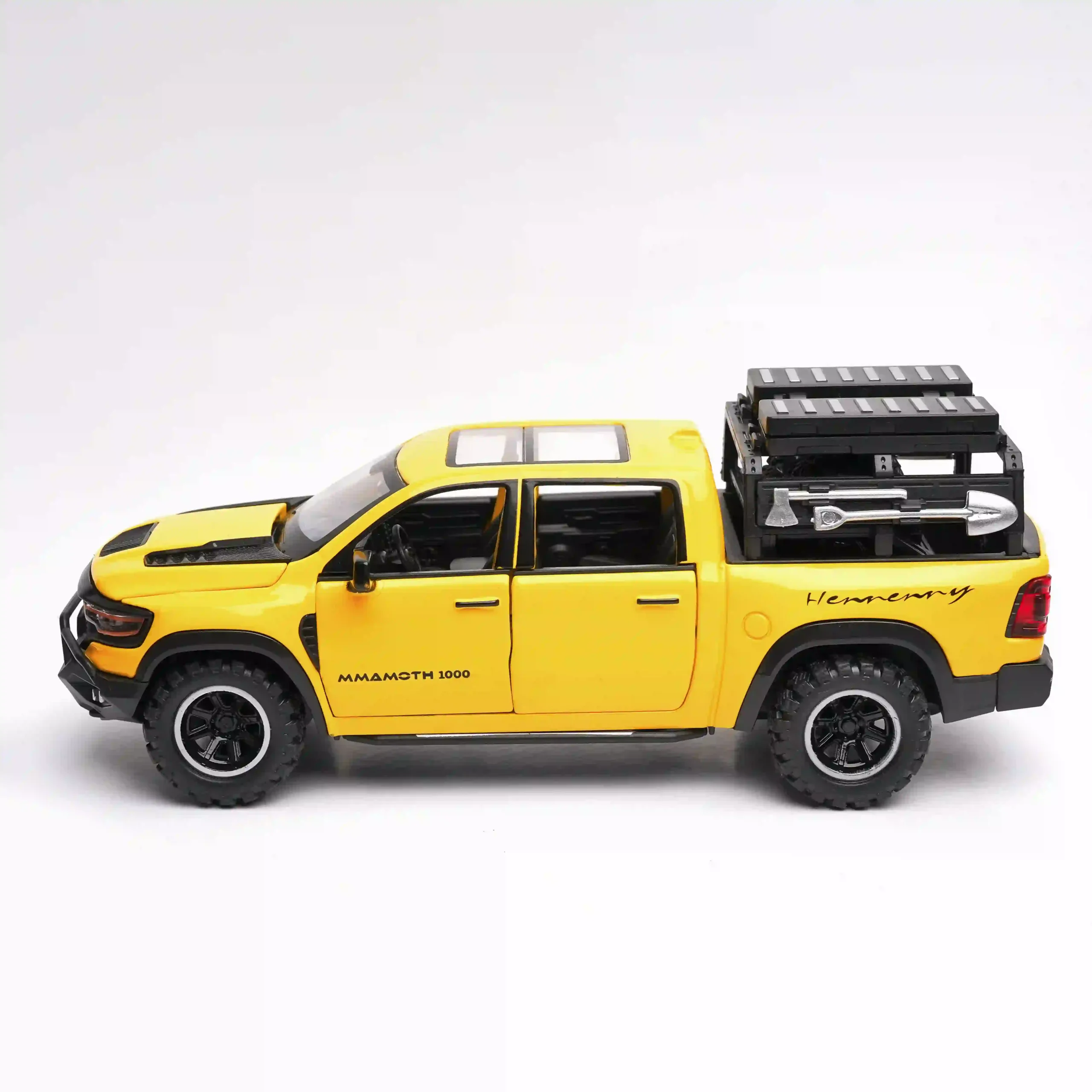 dodge ram mammoth 1000 trx pickup truck | diecast 1.32 yellow dodge ram mammoth 1000 trx pickup truck | diecast 1.32 yellow