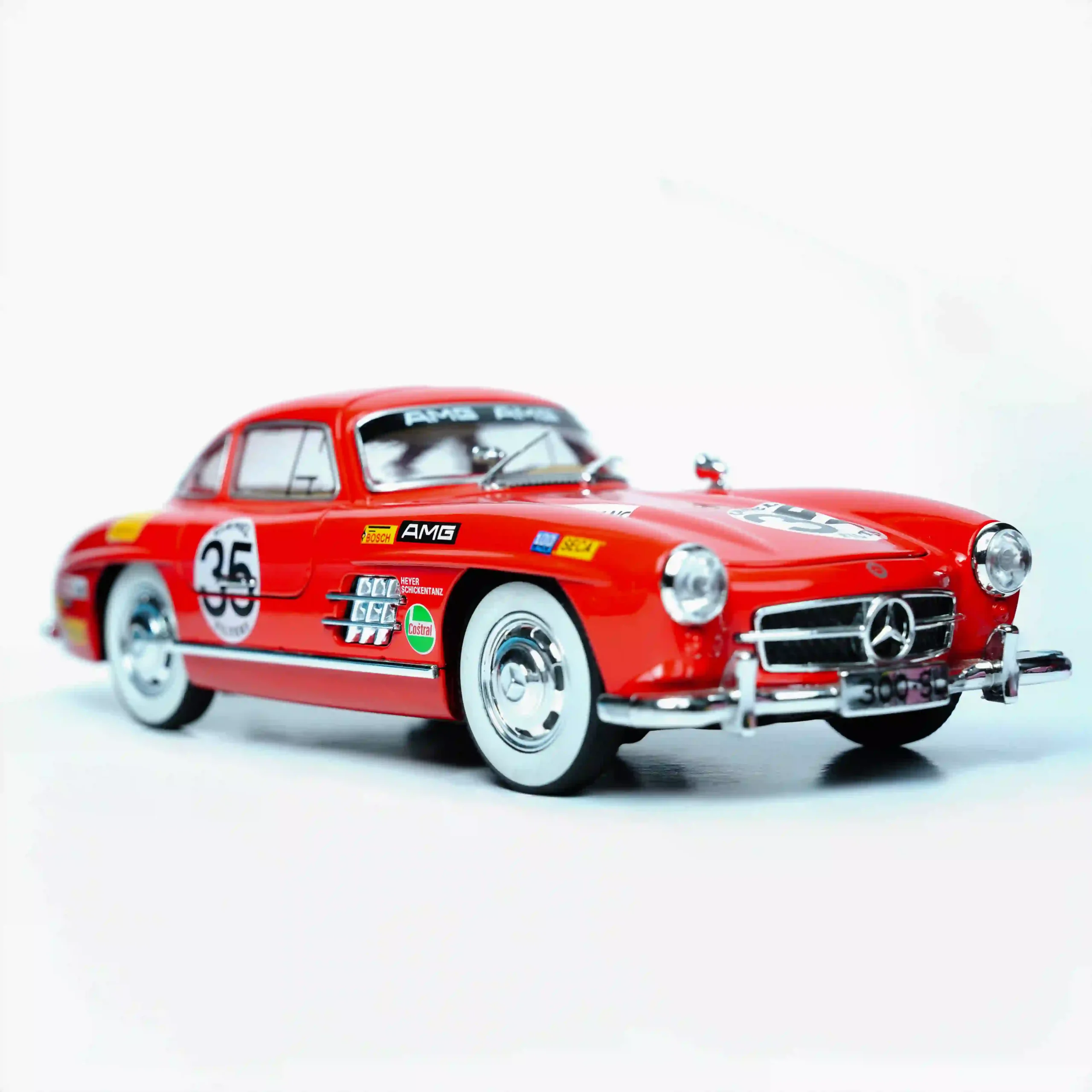 mercedes 300 sl | diecast 1.24 red mercedes 300 sl | diecast 1.24 red