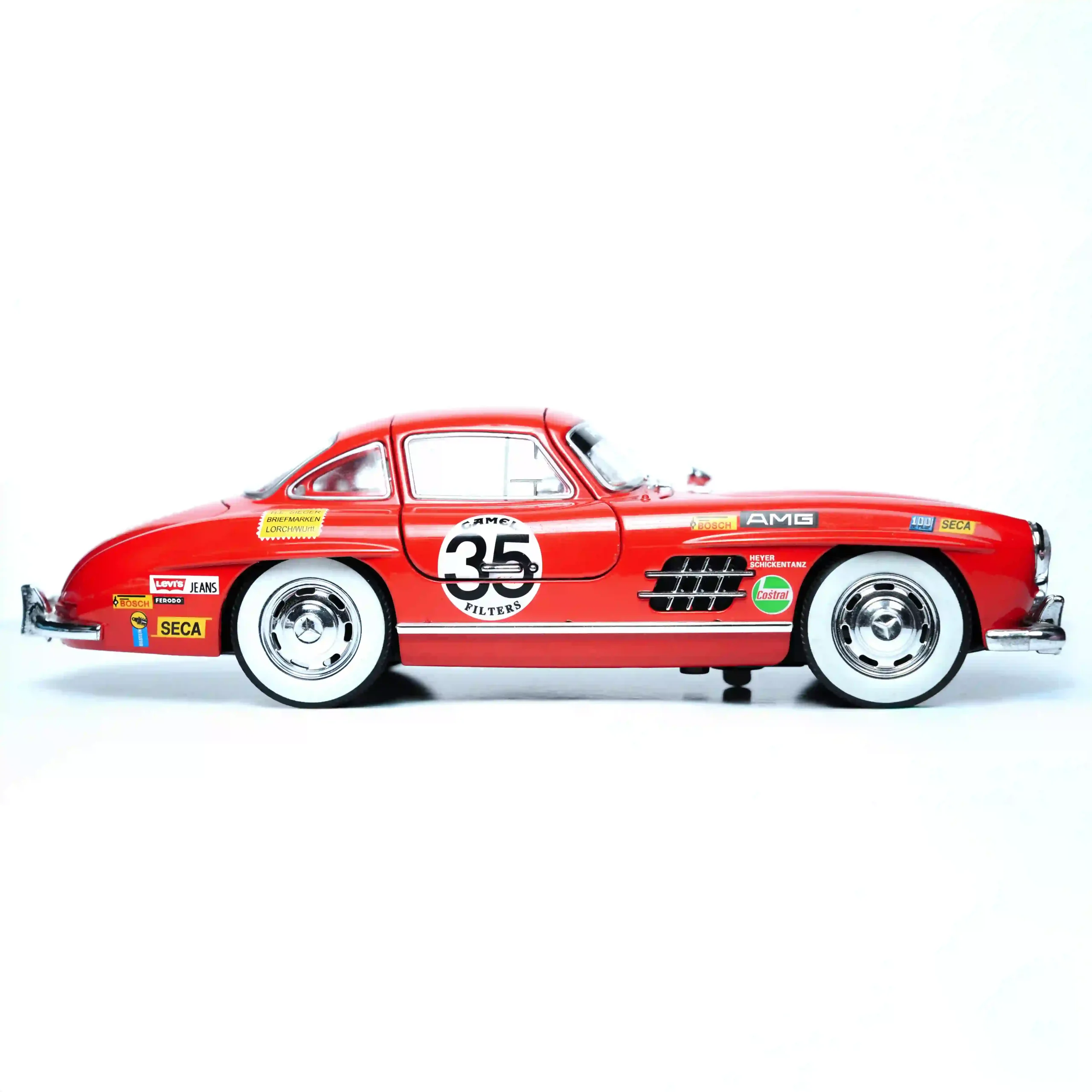 mercedes 300 sl | diecast 1.24 red mercedes 300 sl | diecast 1.24 red