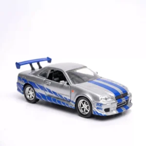 brian's nissan skyline gt r(r34) | jada diecast 1.24 silver