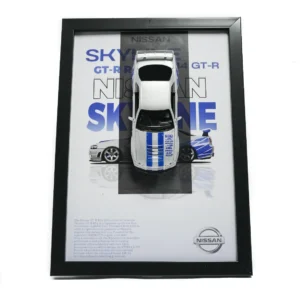 3d frame nissan skyline gtr r 34 | custom model 1.32 silver