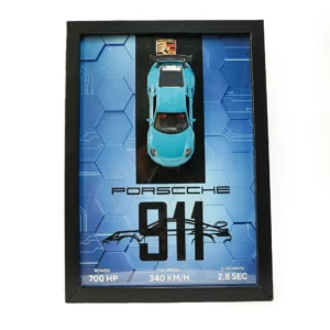 3d frame porsche 911 | custom model 1.36 blue