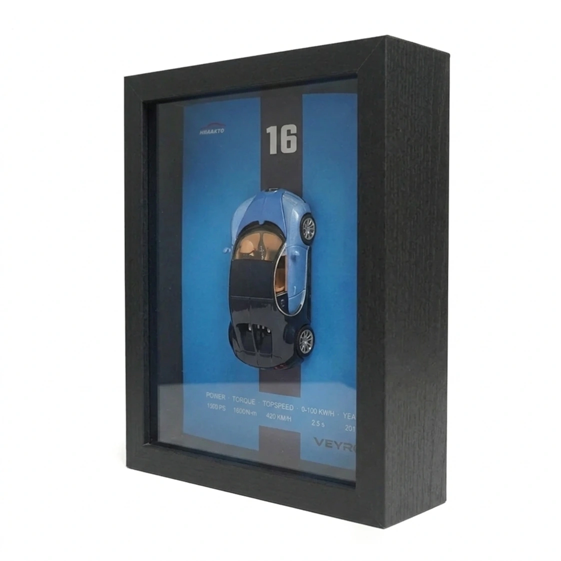 bugatti veyron 3d frame | mini auto 1:32 blue bugatti veyron 3d frame | mini auto 1:32 blue