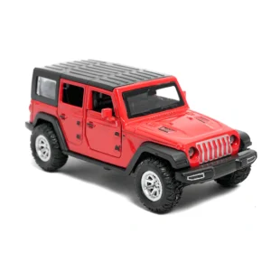 jeep wrangler rubicon | metal scale model red