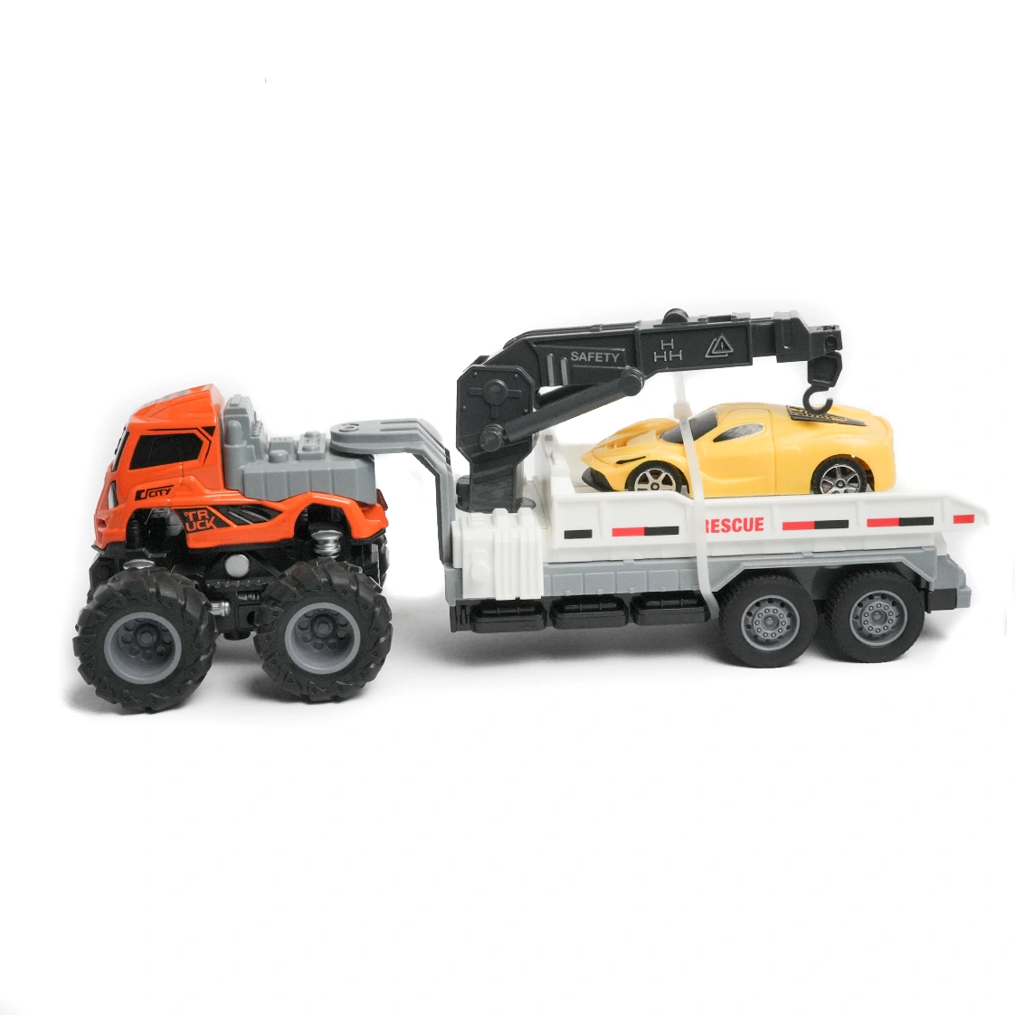 trailer truck toy | alloy model orange trailer truck toy | alloy model orange