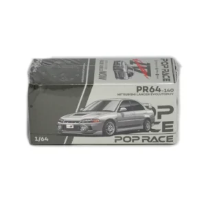 mitsubishi lancer evolution iv #160 | pop race 1:64 diecast silver