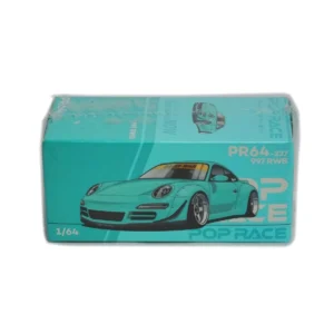 porsche 997 rwb #237 | pop race 1:64 diecast mint green