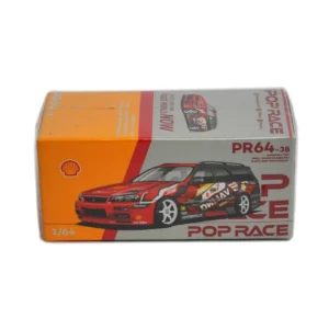 nissan stagea r34 | pop race 1:64 diecast red