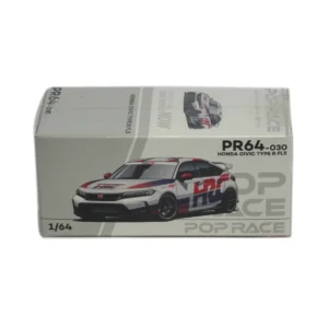 honda civic type r fl5 | pop race 1:64 diecast white