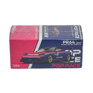 mazda rx 7 re amemiya #240 | pop race 1:64 diecast metallic blue